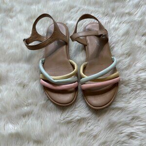 Cat & Jack Little Girls Pastel Puffy Strap Sandals Size 1